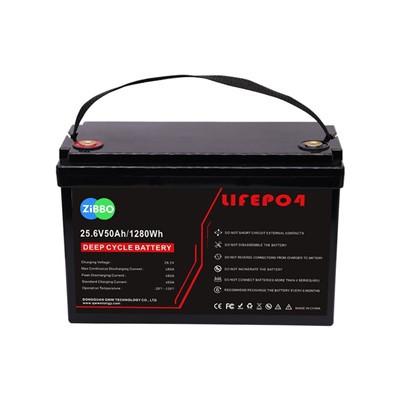 24V 50AH Deep Cycle uppladdningsbart batteri